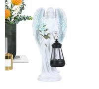 Statue da Giardino Angeli,Statua Resina Angelo Con Luci Per Cortile - Statua Artistica Da Giardino Resistente Alle Intemperie Per Prati Cortili Sentieri Patio Passeggiate Viale Balcone