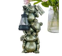 Statue da giardino per esterni, lampade da sentiero con lanterna decorativa a rana | esterne con figurine, per passeggiata cortile interno sentiero e terreno e paesaggio acquatico con luce