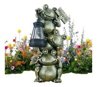 Statue da Giardino per Esterni - Statua Decorativa Rana con Lanterna LED - da Giardino Decorazioni per Esterni | per il , Esterno, il Prato, Cortile, Sentiero, Terreno, i Giochi d'Acqua, i