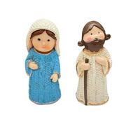 Statue de Jésus, Décoration de Bureau Jésus et Kit avec Figurine de Marie, Décoration En Résine Collectionnable Pour Église Et Intérieur Salon Chambre Bibliothèque