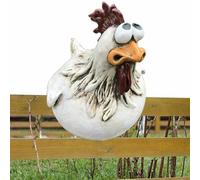 Statue De Poulet Drôle | Poulet Assis Sur Une Clô Decorazione Divertente,Scultura Extérieure De, Ornements De Jardin De Coq, Décor De Cuisine D'art De Cour Pour La Cour ère De Pelouse De Patio De