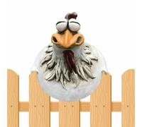 Statue De Poulet Drôle | Poulet Assis Sur Une Clô Decorazione Divertente,Scultura Extérieure De, Ornements De Jardin De Coq, Décor De Cuisine D'art De Cour Pour La Cour ère De Pelouse De Patio De