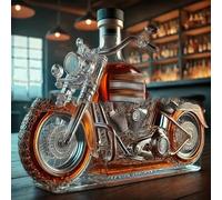 Statue Decanter Whisky, Bellissima Statua Di Motocicletta Classica, Design Retrò, Realizzata A Mano Da Un Maestro, Ingegno Unico, Regalo Perfetto