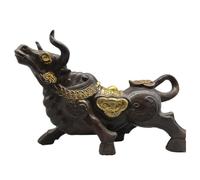 Statue Decorazioni per la casa Ornamenti di Toro di Toro di Rame Ornamenti di Artigianato di Rame Desktop Feng Shui Decorazioni Ornamenti Portico di casa Figurine Desktop (Un Colore a)