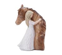 Statue di angelo custode Truly a Friend, statuette dipinte a mano con cavallo che abbraccia il cavallo, regalo per amanti dei cavalli e commemorazione, regali cowgirl per compleanno e Natale