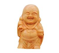 Statue di Buddha Che Ride Decorazione Cinese Figurine di prosperità Attirano ricchezza e buona Fortuna Artigianato Ornamenti in Legno Regali
