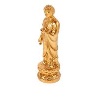 Statue di Buddha Figurina religiosa in resina dorata Ornamenti di meditazione