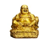 Statue di Buddha per Decorazioni per la casa Ornamenti di Buddha Che Ride in Ottone per la casa, Soggiorno, culto, Artigianato, Ufficio, Negozio, Desktop, Decorazioni in Rame, Oggetti da Collezione e