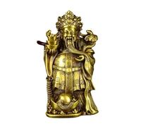 Statue di Buddha per la Decorazione della casa Ottone scolpito a Mano Dio della ricchezza Ornamenti Artigianali Decorazione di lingotti in Piedi Decorazione per Il culto della casa Collezionismo e