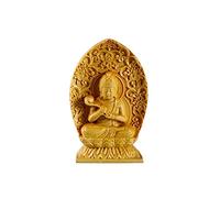 Statue di Buddha per la Decorazione Domestica Mini Statuetta di Buddha Ornamenti intagliati in Legno di bosso Statua di Buddha in Legno Cinese a Guardia del Santuario Mani Guanyin Scultura