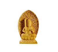 Statue di Buddha per la Decorazione Domestica Mini Statuetta di Buddha Ornamenti intagliati in Legno di bosso Statua di Buddha in Legno Cinese a Guardia del Santuario Mani Guanyin Scultura