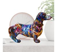 Statue Di Culo Dipinte, Figurina Creativa Del Cane, Graffiti Dipinti Figurine Del Bassotto Colorate, Graffiti Cupola Scultura Per Cani Statue Art Figurina Per Soggiorno Camera Da Letto