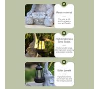 Statue Di Elefante A Energia Solare - Figurine Di Animali Con Luce A LED | Ornamenti In Resina Per Le Sculture Di Statue Di Elefante Decorazione Per Il Giardino Esterno Giardino Patio