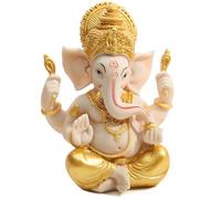 Statue di Elefante Golden Ganesha Idol 4.1x2.4x5,5 Pollici God Hindu Lord Ganesha Statue Elefante per Il Tavolo da scaffale per Gli scaffali degli uffici Domestici Desktop Ornamenti Diwali
