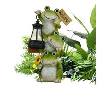 Statue di Giardino per Esterno - Statue di Rana Decorative con Lanterna LED | da Lanterna per Esterno Giardino,per Passerella Patio Cortile Sentiero Terreno Paesaggio Acquatico Cortile