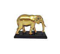 Statue di leone dorato, leopardo ed elefante, statuette da collezione della fauna selvatica africana, sculture moderne in resina per la decorazione della casa e dell'ufficio, idea regalo unica per gli