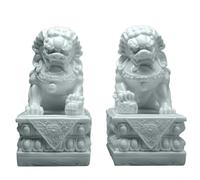 Statue di leoni blu Fu - Cani cinesi guardiani Foo ornamenti in ceramica per la casa e l'ufficio, statuette Feng Shui buona fortuna per ricchezza e prosperità, simbolo di protezione