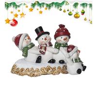 Statue di Neve Indoor | Decorazioni Festive Indoor di Neve in Resina | Adorabile Statue di Neve di Neve per, Mantello, Scrivania, Soggiorno Figurine di Pupazzo di Neve in Resina con for
