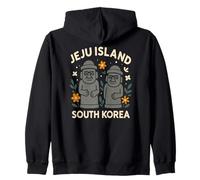 Statue di Pietra Divertenti dell'isola di Jeju, Corea del Sud Dol Hareubang Felpa con Cappuccio
