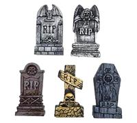 Statue Di Pietre Tombali Di Halloween - Figurine In Resina R I P, Mini Grave | Decorazioni Per Vaso Di Fiori Da Giardino Per Paesaggio Esterno, Scene Di Ornamento 'Acquario Un Atm