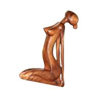 Statue di yoga | Scultura in legno meditante intagliata a mano per la decorazione da tavolo o da giardino | Perfetta sala di meditazione, stanze, decorazioni per la casa e come regalo attento per