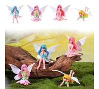 Statue Elfi Giardino 4 Pezzi - Decorazioni Fatate per Torte, Miniature da Giardino Magico - Accessori per Casa Delle Fate, Regalo Originale