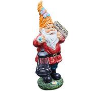 Statue gnoma solare giardino esterno, giardinaggio a LED solare di grandi gnomi Figurine ornamenti, decorazioni di gnomo resistenti alle intemperie a mano, decorazioni giganti del gnomo cortile,