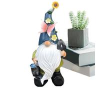 Statue Gnomi da Giardino | Figurina Nano Decorazione da Giardino in Resina,Sculture Nani con Luci LED per e Terrazzo
