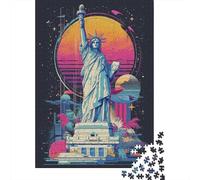 Statue of Liberty Art Print Puzzle Impossible 1000 Pezzi Decorazione Per La Casa. Rilassamento E Intelligence Per Adulti E Bambini Da 12 Anni 52x38cm/1000pcs