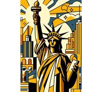 Statue of Liberty Notebook: Travel Notebook, Journal, Dairy, the theme continues on every of the 100 lined pages