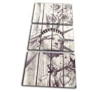Statue of Liberty Shabby Chic Landmarks TREBLE TELA parete arte foto stampa