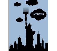 Statue of Soul Art 8.5"x11" Soft Cover Line Writer's Notebook: New York City Design A4 Journal