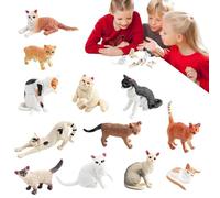 Statue realistiche per gatti e gatti, per giocare e imparare, per gli amanti dei gatti, perfette per il compleanno di Natale