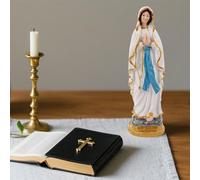 Statue Religiose Cattoliche - Figurina Della Madonna In Resina | Decorazione Scultorea da 29 cm per Preghiera in Interni Esterni Giardino Ingresso