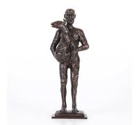 Statue Sculture Scultura in Bronzo di Picasso Un Uomo con Una Capra Replica della Statua Scultura Famosa Artigianato Decorazione per la casa 7,9 Pollici