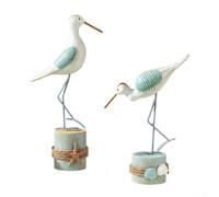 Statue Uccelli Marini per Soggiorno e Ufficio | naturale texture rustica, per stile mediterraneo, , dimensione 33cm, per verde antico