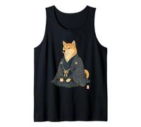 Statuesque Shiba Inu Kimono Ukiyo E Arte Giapponese Canotta
