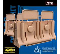 Statuetta 3D Per Wargame Unit-9 - Barriere Della Polizia 2 (2 Pezzi)
