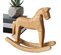 Statuetta a cavallo,Cavalluccio a dondolo in legno decorativo | Artigianato intagliato a mano per scrivania per bambini a tema cowgirl scaffale centro tavolo asilo