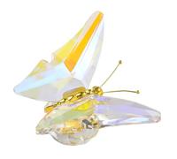 Statuetta a forma di farfalla volante in cristallo, elegante ornamento a forma di animale con base in vetro, per matrimonio, Natale, decorazione, regalo da collezione