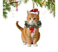 Statuetta a forma di gatto, decorazioni in acrilico 2D