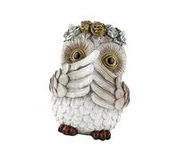 Statuetta a forma di gufo per soggiorno camera da letto, non dire gufo | 1 pezzo "See Not Hear Not Speak Nessuno Evil Ornament Collectibles Animal Sculptures Home Decors for Living Room Bedroom