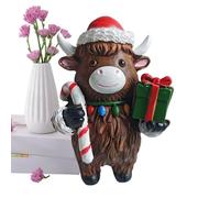 Statuetta a forma di mucca delle Highland, decorazione per la casa, rustica, graziosa decorazione per dormitorio, casale, bagno, aula, cucina, cameretta dei bambini, camera da letto