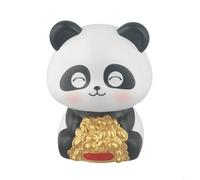 Statuetta a forma di panda ad energia solare, con movimento per auto e vaso, materiale ABS ecologico con significato tradizionale di buona fortuna (B)