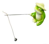 Statuetta a forma di rana in resina per giardino per uso paesaggistico e balcone, resiste alle crepe in condizioni difficili