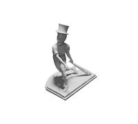 Statuetta Baseball Abraham Lincoln con Cappello Citazione Stampata 3D