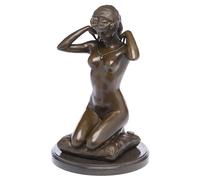 Statuetta bronzo dopo Paul Ponsard donna erotica stile antico 31cm replica copia
