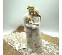 Statuetta Cake Topper Coppia con Bambina - Articolo da Regalo, Home Design