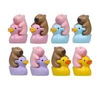 Statuetta Capybara, statuette di piccola Capybara, simpatiche decorazioni per torte con animali, decorazione per la casa, da giardino, decorazioni per torte per soggiorno, mensola