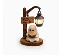 Statuetta con Lanterna Illuminato Statuetta Fantasma a Batteria per Scrivania